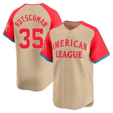 Men's Baltimore Orioles Adley Rutschman ＃35 Cream Limited American League 2024 All-Star Game Jersey