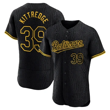 Men's Baltimore Orioles Andrew Kittredge ＃39 Black Authentic Snake Skin City Jersey
