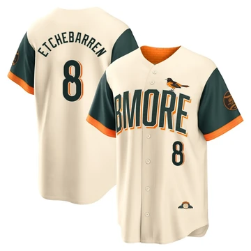 Men's Baltimore Orioles Andy Etchebarren ＃8 Cream Limited 2026 City Connect Stadium Jersey