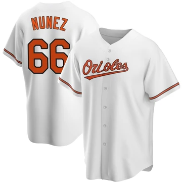 Men's Baltimore Orioles Anthony Nunez ＃66 White Replica Home Jersey