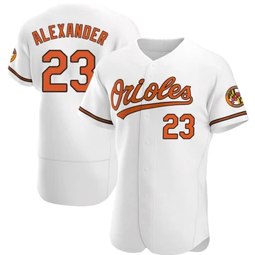 Men's Baltimore Orioles Blaze Alexander ＃23 White Authentic Home Jersey