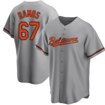 Men's Baltimore Orioles Bryan Ramos ＃67 Gray Replica Road Jersey