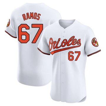 Men's Baltimore Orioles Bryan Ramos ＃67 White Elite Home Jersey