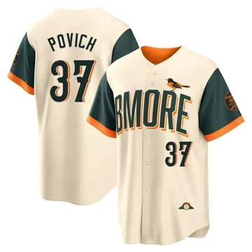Men's Baltimore Orioles Cade Povich ＃37 Cream Limited 2026 City Connect Stadium Jersey