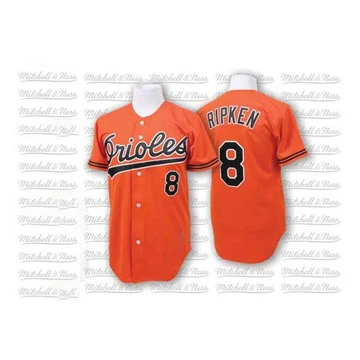 Men's Baltimore Orioles Cal Ripken ＃8 Orange Replica 1989 Throwback Jersey