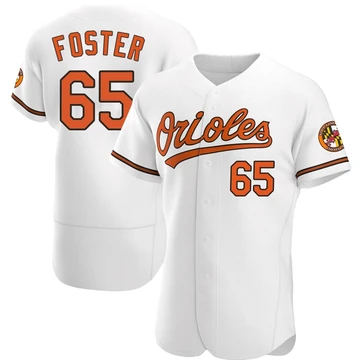 Men's Baltimore Orioles Cameron Foster ＃65 White Authentic Home Jersey