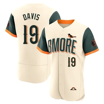 Men's Baltimore Orioles Chris Davis ＃19 Cream Authentic 2026 City Connect Stadium Jersey