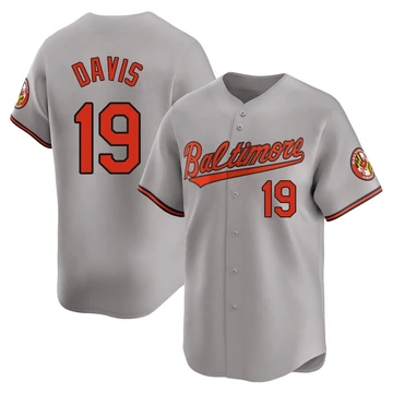 Men's Baltimore Orioles Chris Davis ＃19 Gray Limited Road Jersey