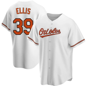 Men's Baltimore Orioles Chris Ellis ＃39 White Replica Home Jersey