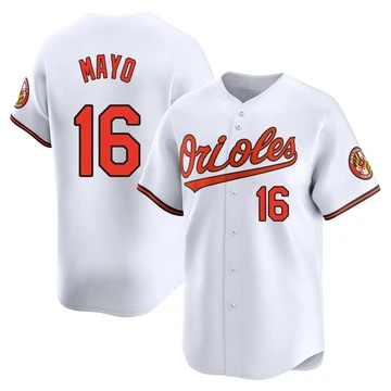 Men's Baltimore Orioles Coby Mayo ＃16 White Limited Home Jersey