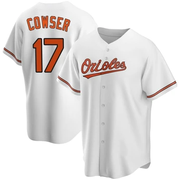 Men's Baltimore Orioles Colton Cowser ＃17 White Replica Home Jersey