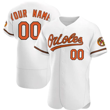 Men's Baltimore Orioles Custom ＃00 White Authentic Home Jersey