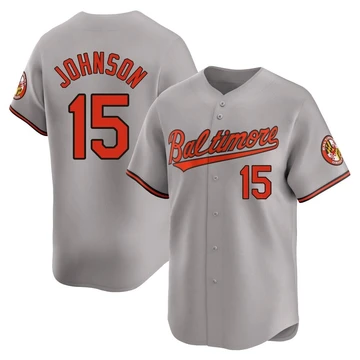 Men's Baltimore Orioles Davey Johnson ＃15 Gray Limited Road Jersey