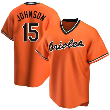 Men's Baltimore Orioles Davey Johnson ＃15 Orange Replica Alternate Cooperstown Collection Jersey