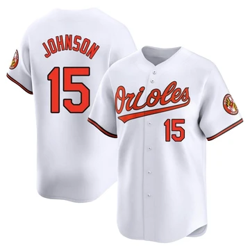 Men's Baltimore Orioles Davey Johnson ＃15 White Limited Home Jersey