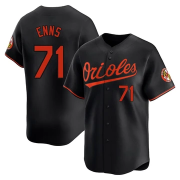 Men's Baltimore Orioles Dietrich Enns ＃71 Black Limited Alternate Jersey