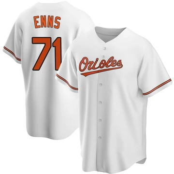 Men's Baltimore Orioles Dietrich Enns ＃71 White Replica Home Jersey