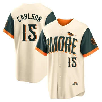 Men's Baltimore Orioles Dylan Carlson ＃15 Cream Limited 2026 City Connect Stadium Jersey