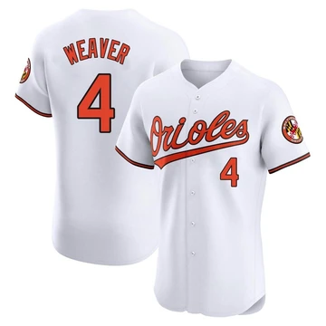 Men's Baltimore Orioles Earl Weaver ＃4 White Elite Home Jersey