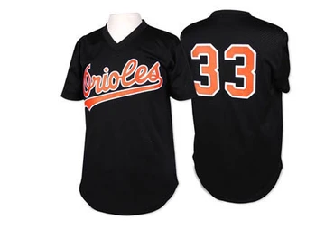 Men's Baltimore Orioles Eddie Murray ＃33 Black Replica Throwback Jersey