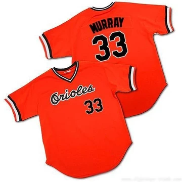 Men's Baltimore Orioles Eddie Murray ＃33 Orange Replica Throwback Jersey
