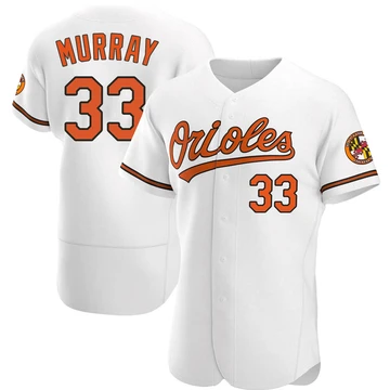 Men's Baltimore Orioles Eddie Murray ＃33 White Authentic Home Jersey