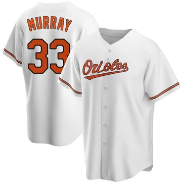 Men's Baltimore Orioles Eddie Murray ＃33 White Replica Home Jersey