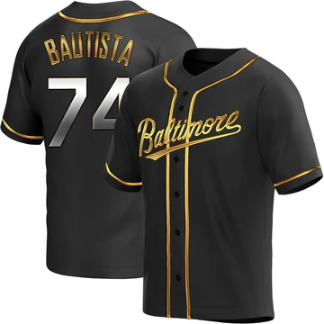 Men's Baltimore Orioles Felix Bautista ＃74 Gold Replica Black en Alternate Jersey
