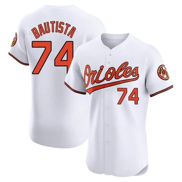 Men's Baltimore Orioles Felix Bautista ＃74 White Elite Home Jersey