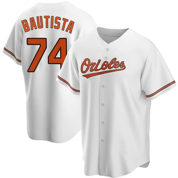 Men's Baltimore Orioles Felix Bautista ＃74 White Replica Home Jersey