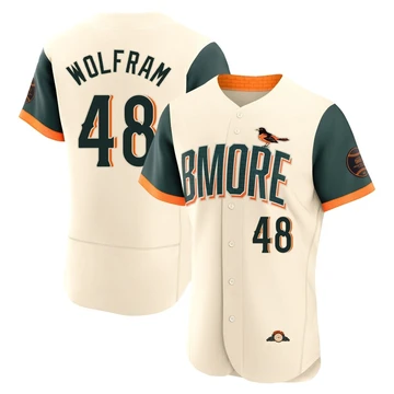 Men's Baltimore Orioles Grant Wolfram ＃48 Cream Authentic 2026 City Connect Stadium Jersey