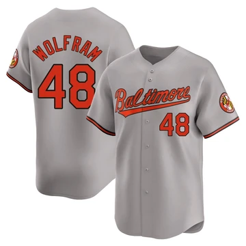 Men's Baltimore Orioles Grant Wolfram ＃48 Gray Limited Road Jersey