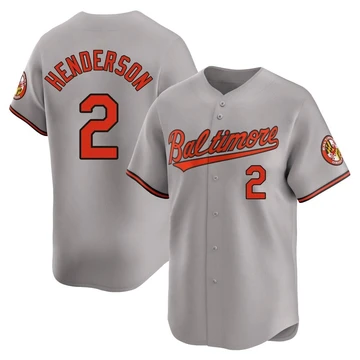 Men's Baltimore Orioles Gunnar Henderson ＃2 Gray Limited Road Jersey