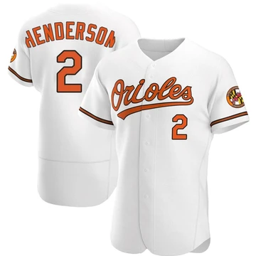 Men's Baltimore Orioles Gunnar Henderson ＃2 White Authentic Home Jersey