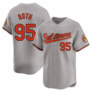 Men's Baltimore Orioles Houston Roth ＃95 Gray Limited Road Jersey