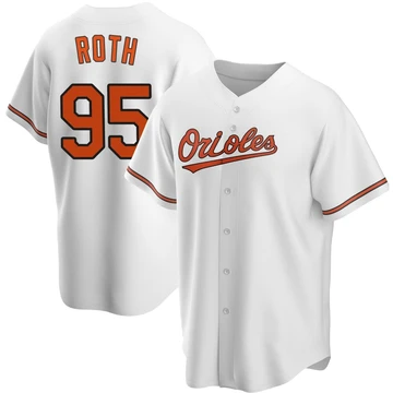 Men's Baltimore Orioles Houston Roth ＃95 White Replica Home Jersey