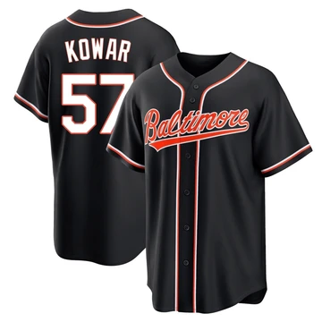 Men's Baltimore Orioles Jackson Kowar ＃57 Black Replica Fashion Out Jersey