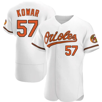Men's Baltimore Orioles Jackson Kowar ＃57 White Authentic Home Jersey