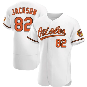 Men's Baltimore Orioles Jeremiah Jackson ＃82 White Authentic Home Jersey