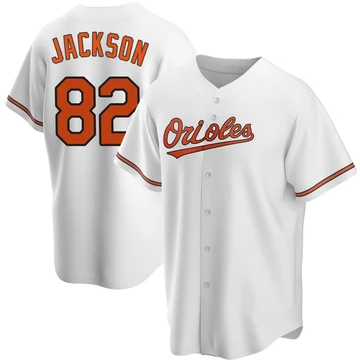 Men's Baltimore Orioles Jeremiah Jackson ＃82 White Replica Home Jersey