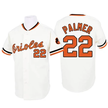 Men's Baltimore Orioles Jim Palmer ＃22 White Authentic 1970 Throwback Jersey