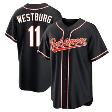 Men's Baltimore Orioles Jordan Westburg ＃11 Black Replica Fashion Out Jersey