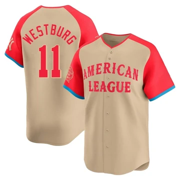Men's Baltimore Orioles Jordan Westburg ＃11 Cream Limited American League 2024 All-Star Game Jersey