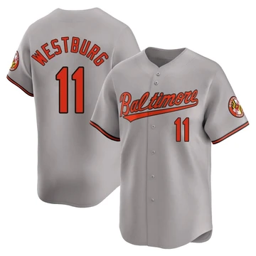 Men's Baltimore Orioles Jordan Westburg ＃11 Gray Limited Road Jersey