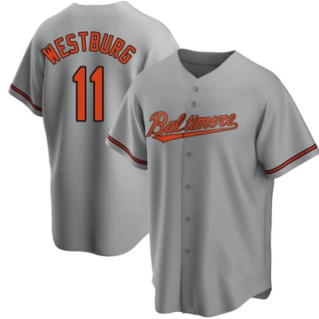 Men's Baltimore Orioles Jordan Westburg ＃11 Gray Replica Road Jersey