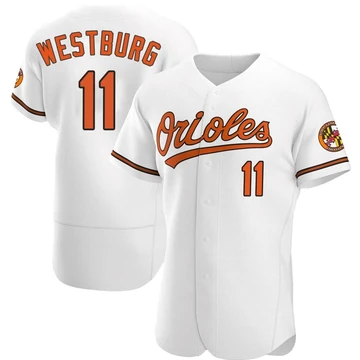 Men's Baltimore Orioles Jordan Westburg ＃11 White Authentic Home Jersey