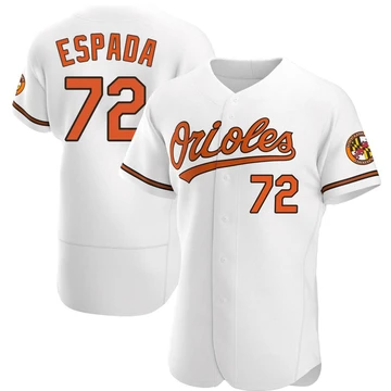 Men's Baltimore Orioles Jose Espada ＃72 White Authentic Home Jersey