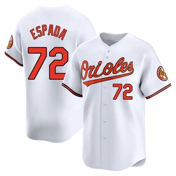 Men's Baltimore Orioles Jose Espada ＃72 White Limited Home Jersey