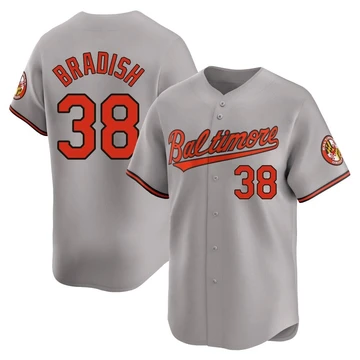 Men's Baltimore Orioles Kyle Bradish ＃38 Gray Limited Road Jersey