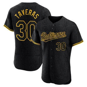 Men's Baltimore Orioles Leody Taveras ＃30 Black Authentic Snake Skin City Jersey